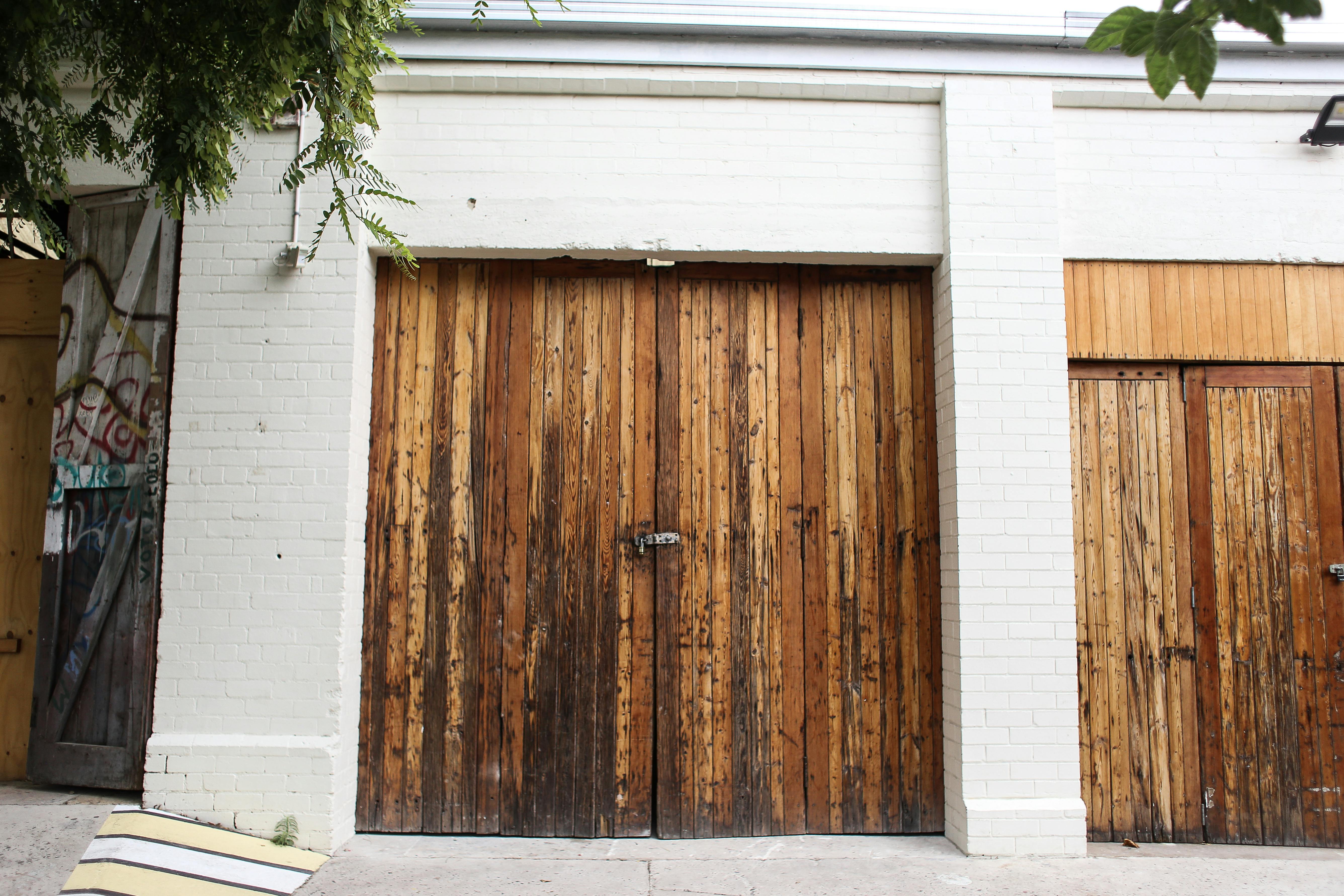 Traditional wooden garage doors in San Francisco